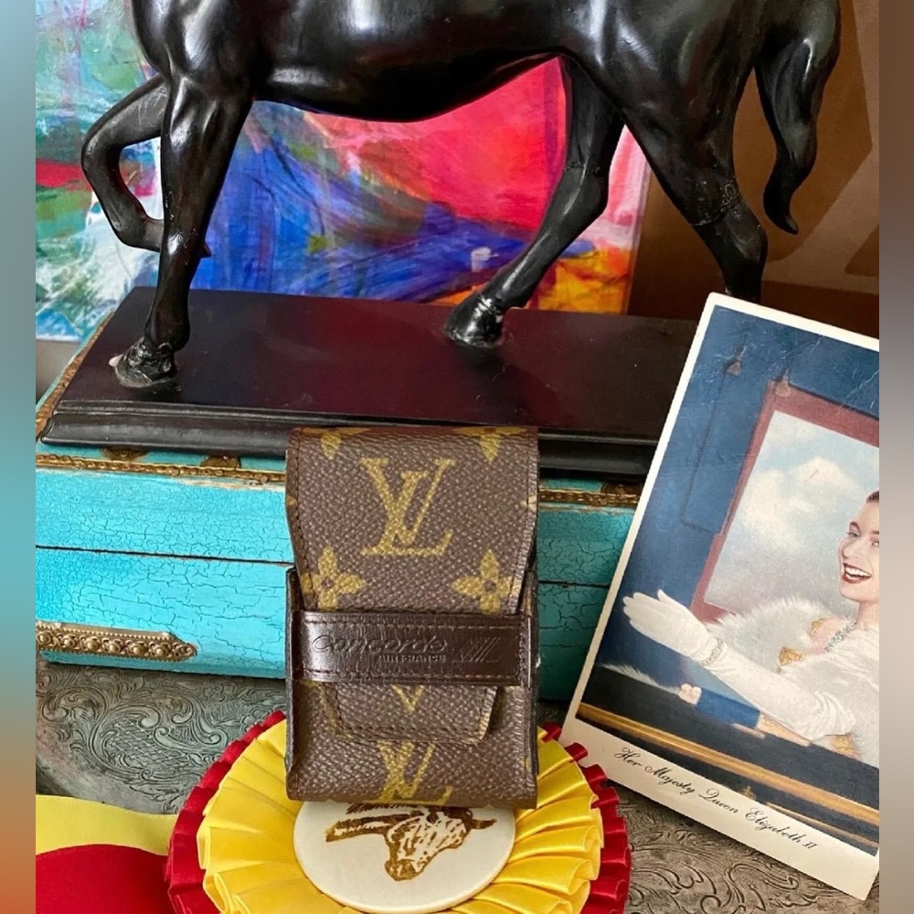 Ultra RARE Vintage LOUIS VUITTON Air France CONCORDE Playing Card Case VIP LV ❤️